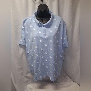 Cotton traders dog print polo 2XL